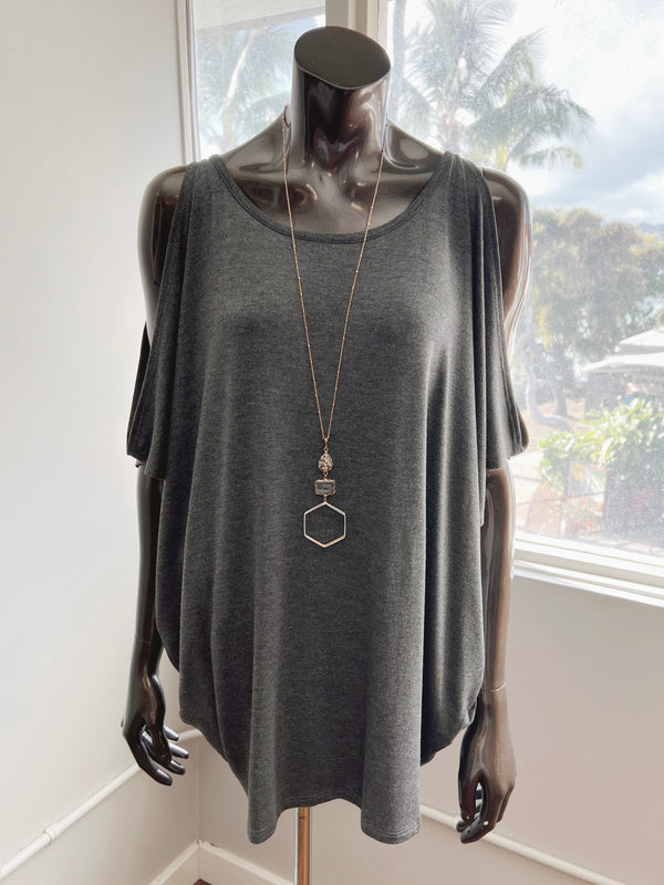 Cold Shoulder Tee (4 colors)