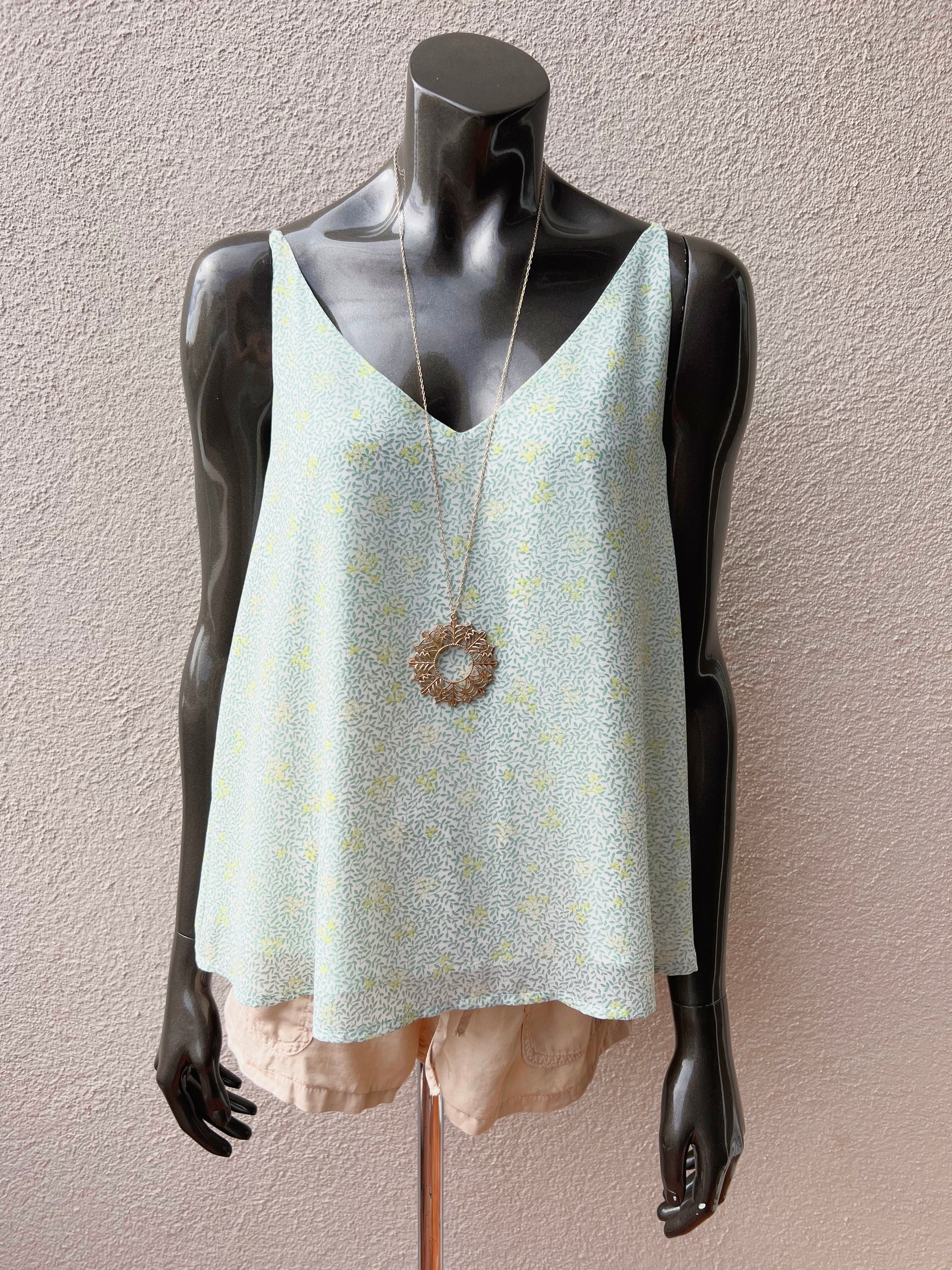 Ditsy Chiffon Cami Top (3 colors) (FINAL SALE)