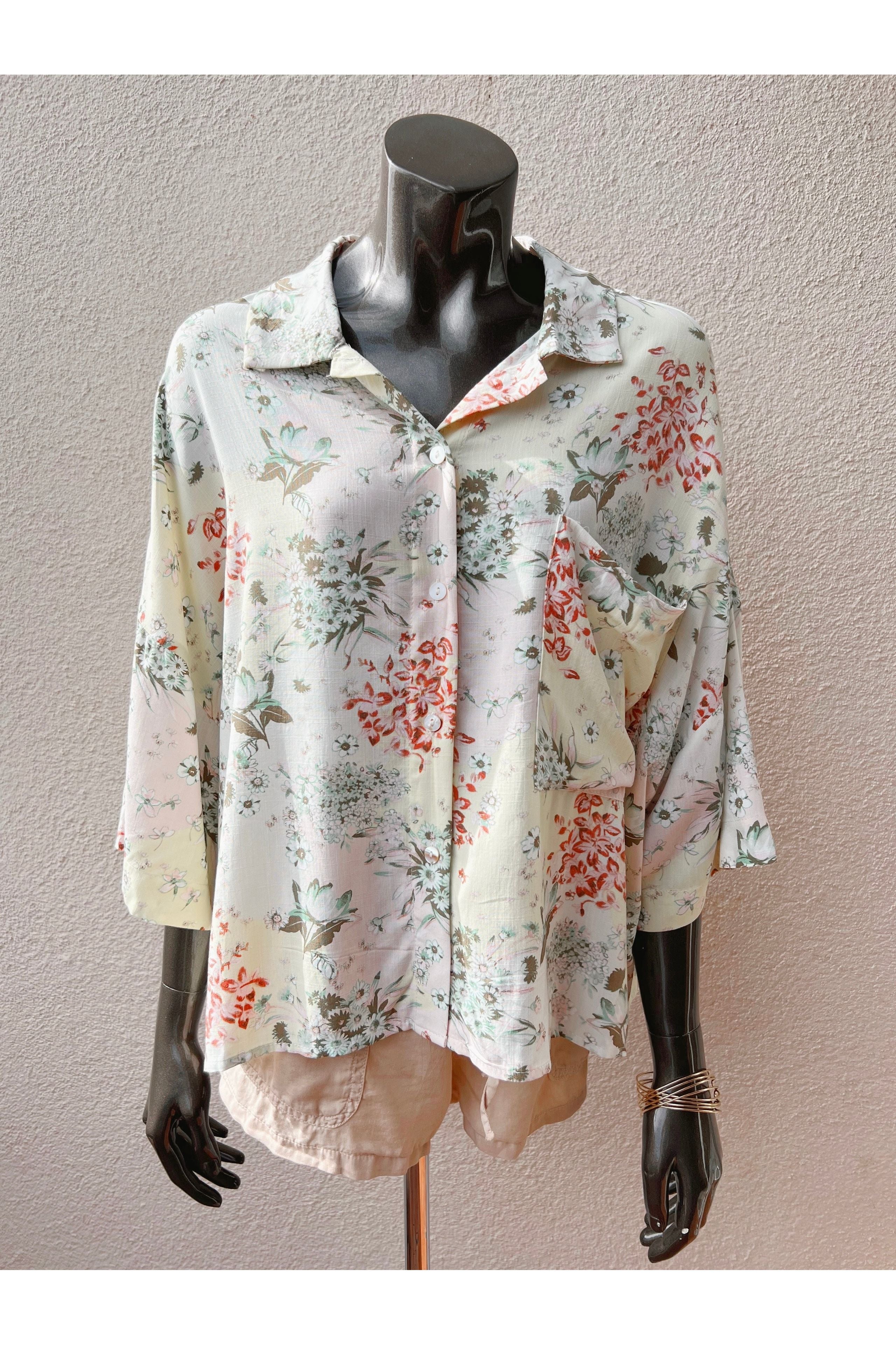 Floral Button Up Shirt (2 colors) (FINAL SALE)