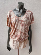 Leaf Print Dolman Top (2 colors)