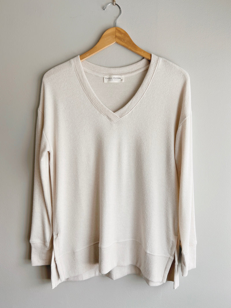 Soft V-Neck Sweater Top (2 colors)