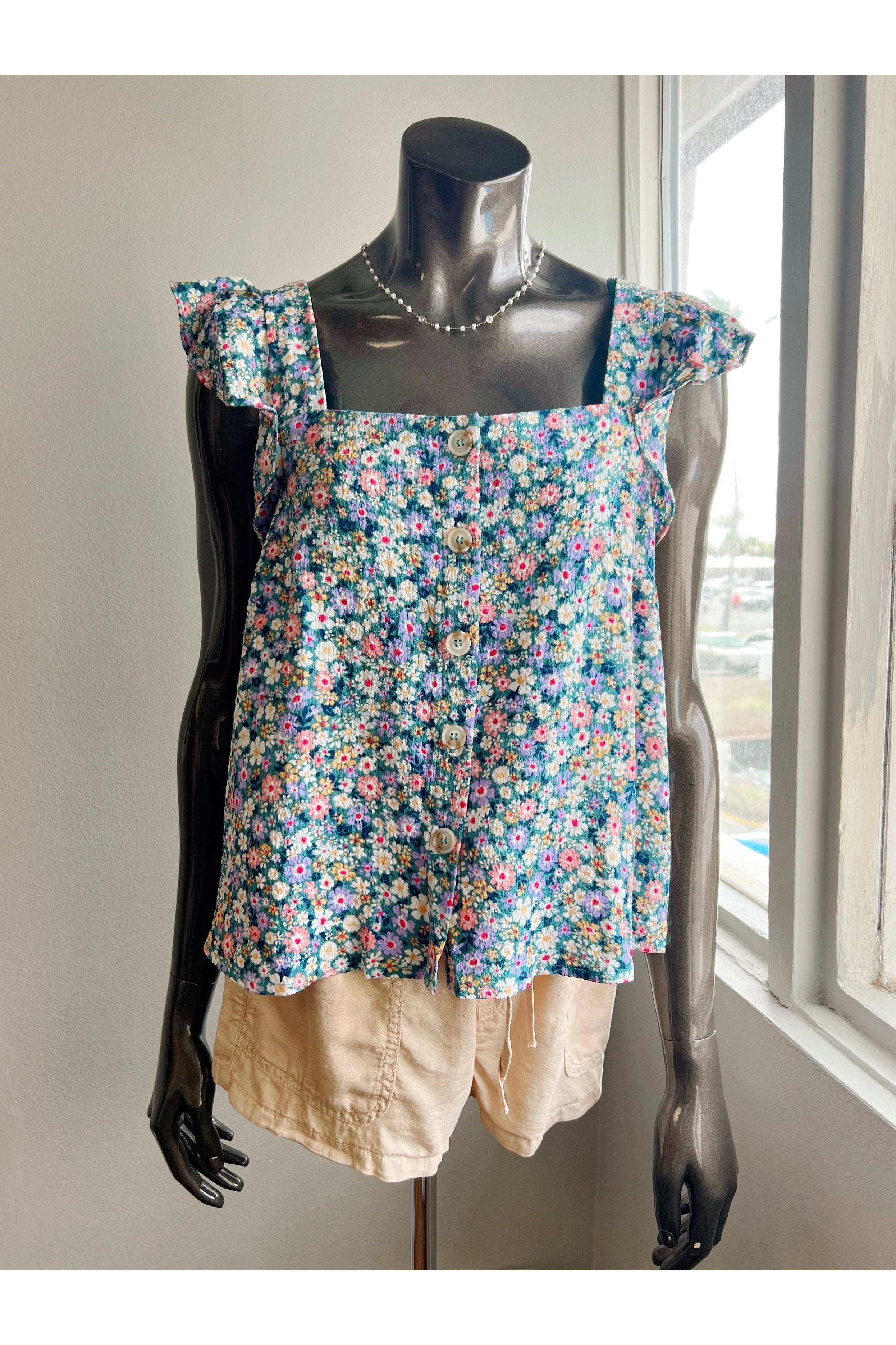 Floral Button Up Top (FINAL SALE)