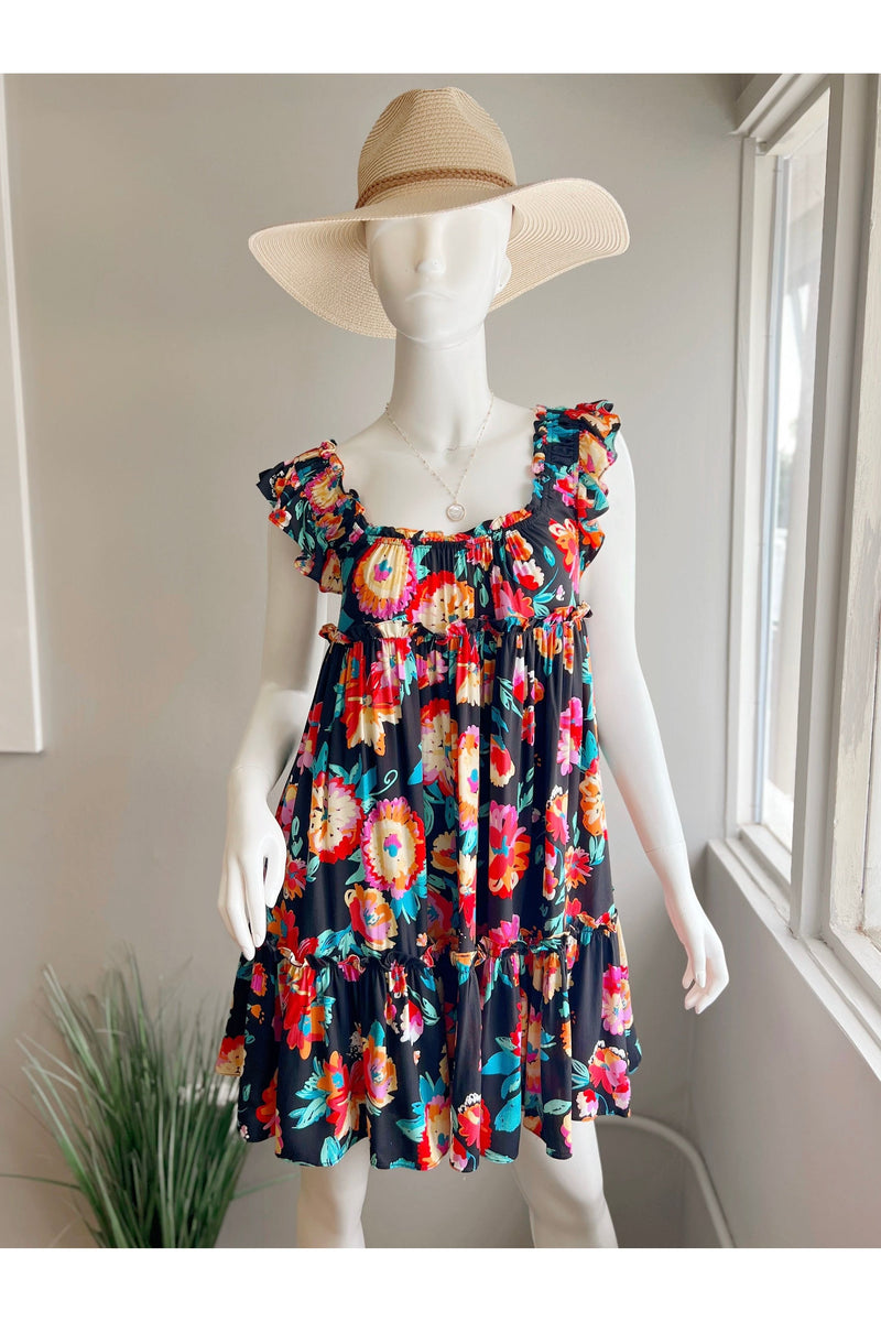 Frilly Floral Beach Dress