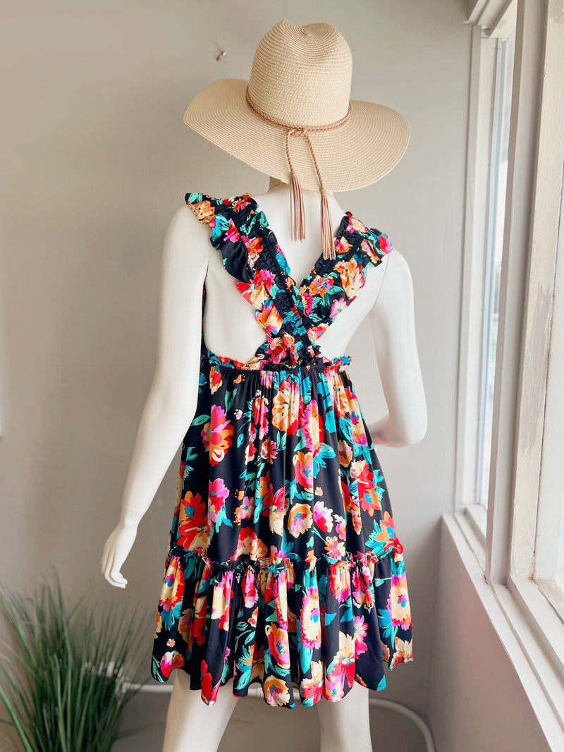 Frilly Floral Beach Dress