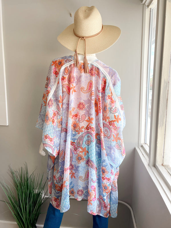 Paisley Kimono Cover Up