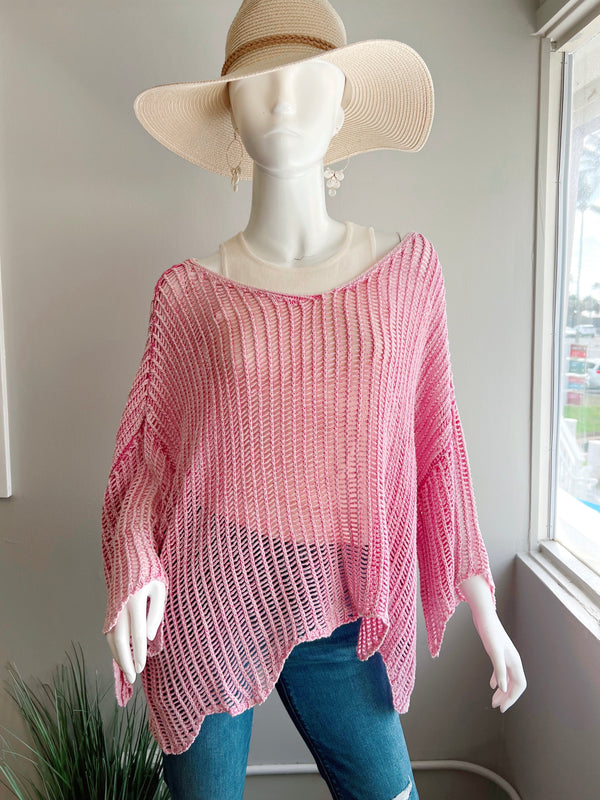 Oversize Net Sweater Top (3 colors)
