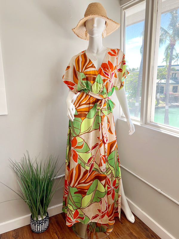 Vacation Belted Maxi Dress