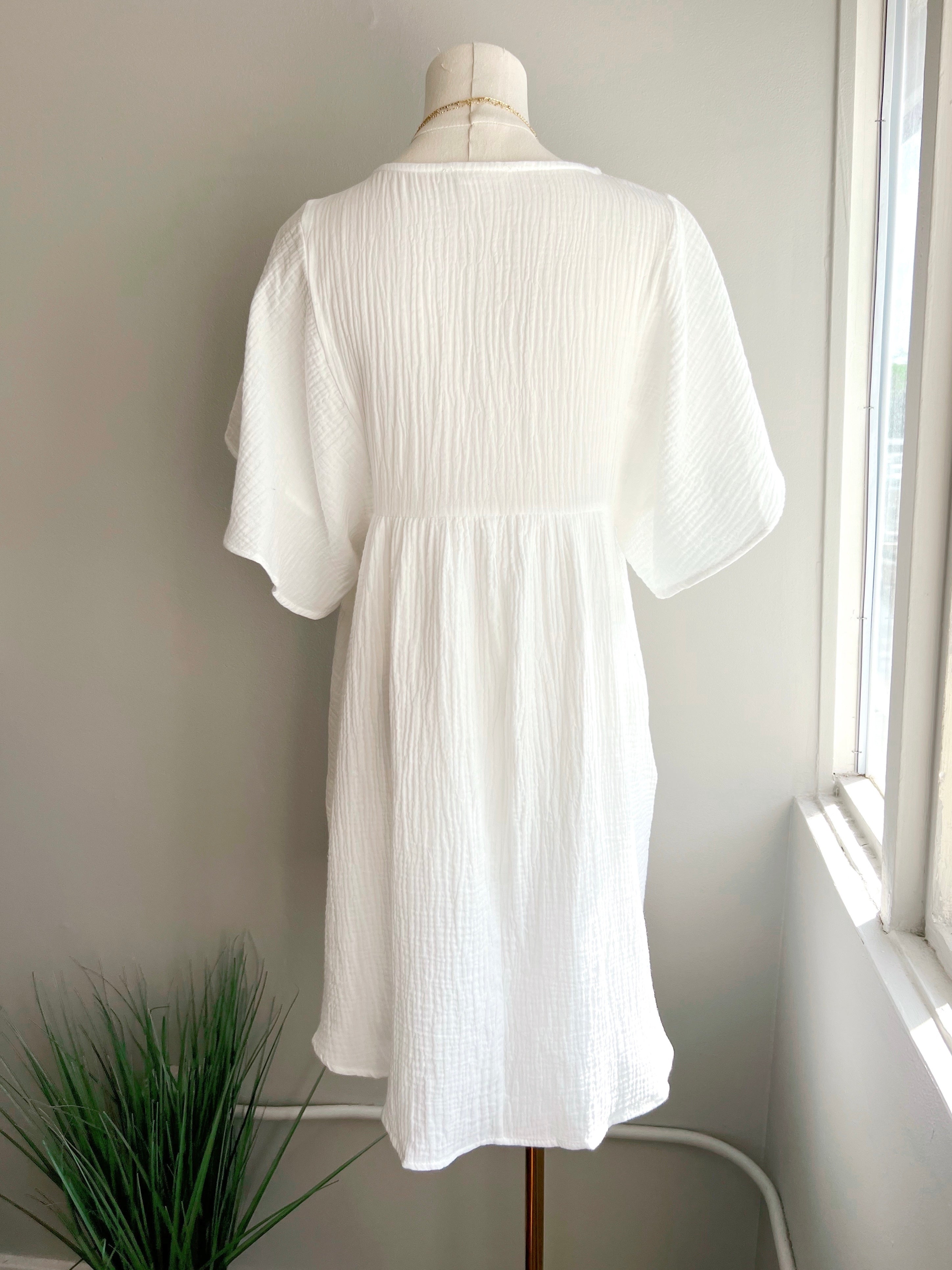 Gauze Crochet Dress (2 colors) (FINAL SALE)