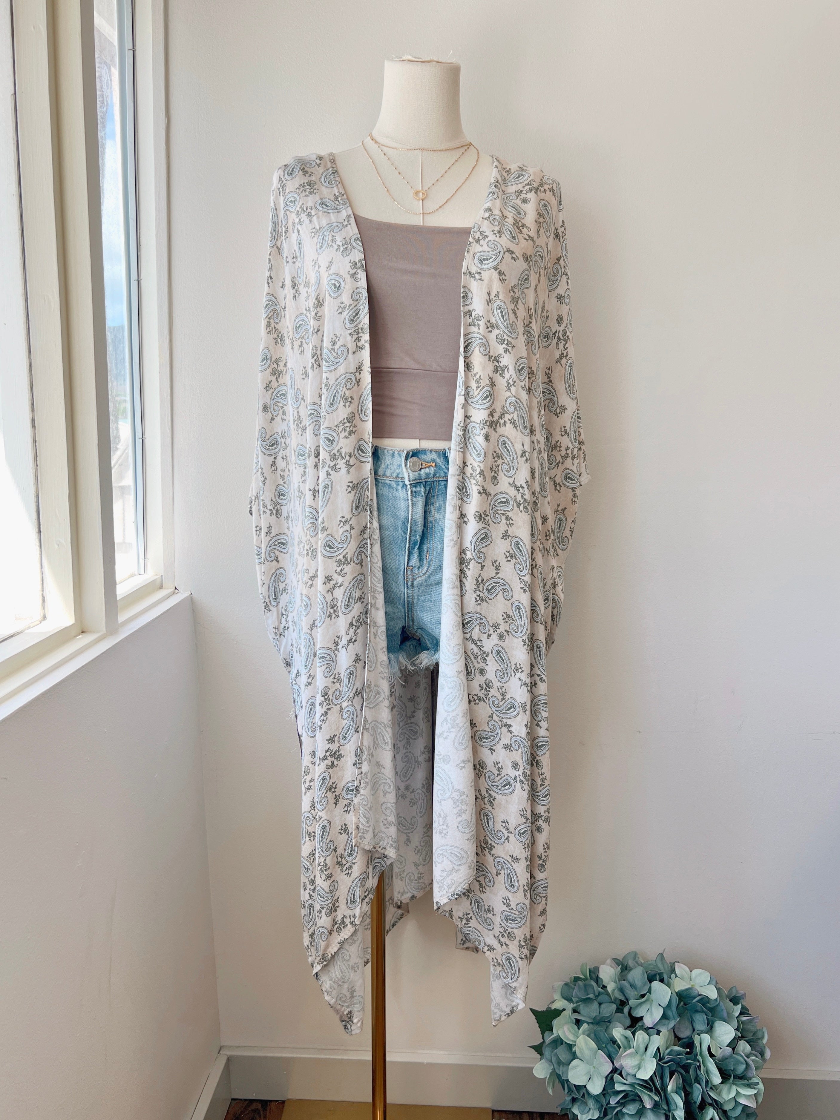 Paisley Longline Kimono (FINAL SALE)