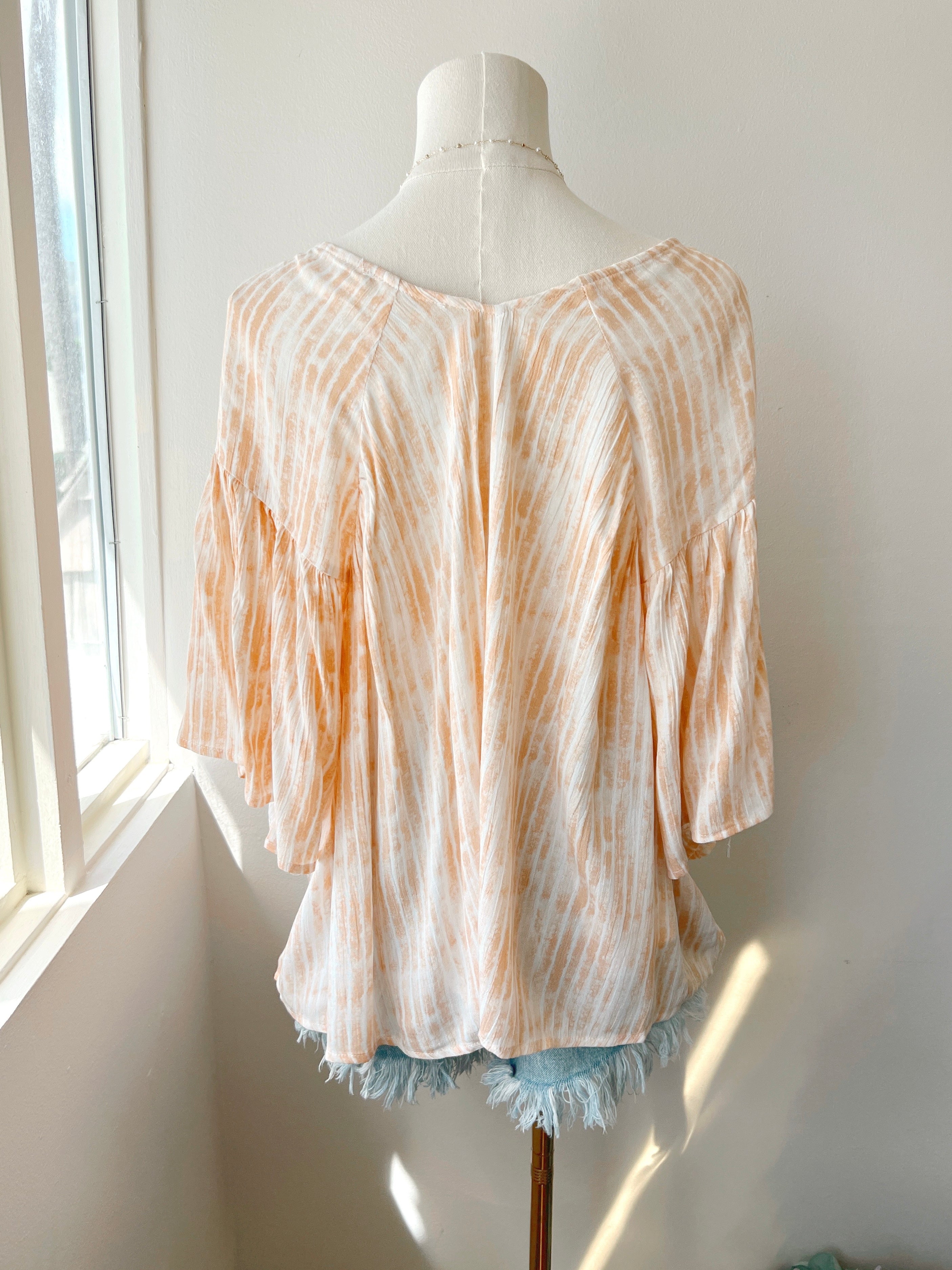 Dye Flare Sleeve Top (FINAL SALE)