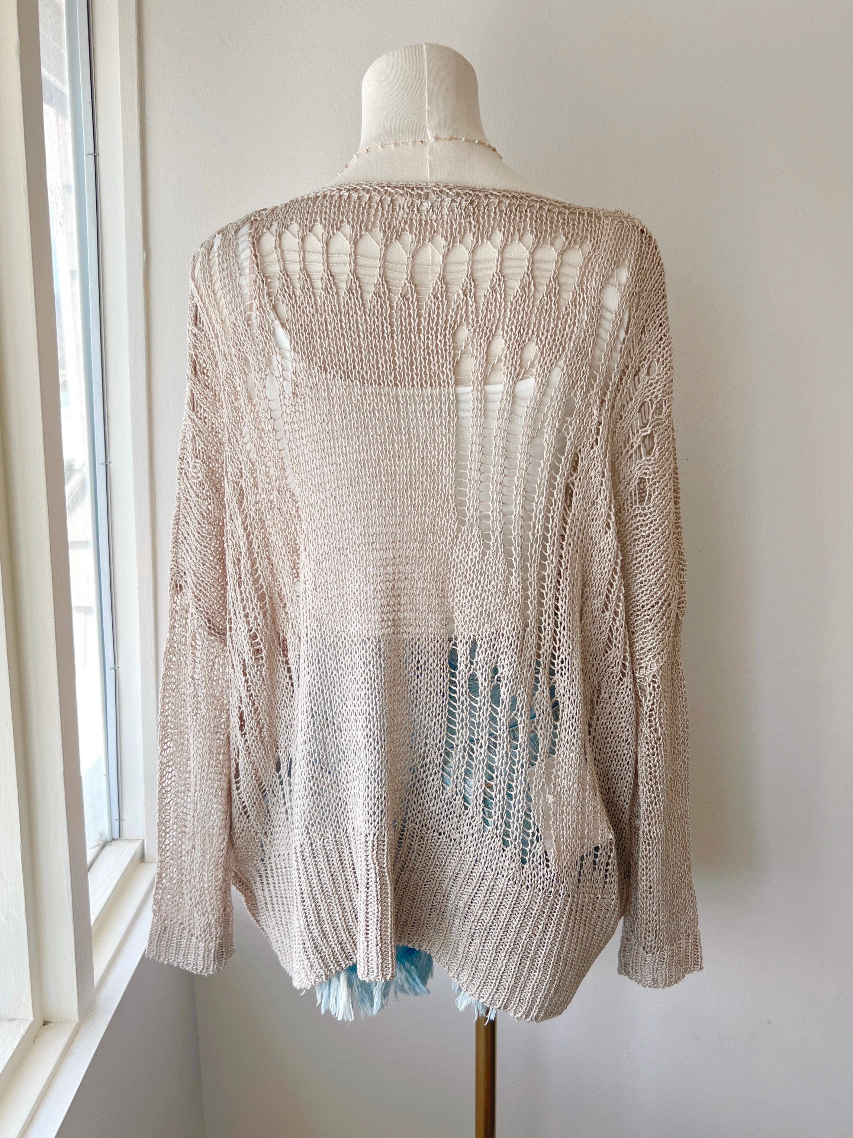 Netted Knit Sweater (2 COLORS)