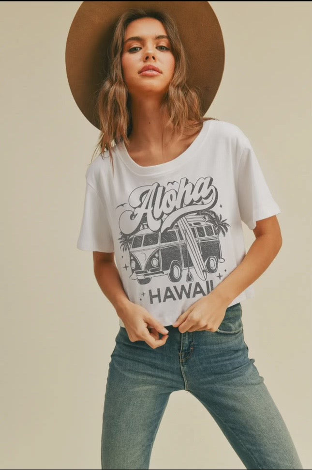 Aloha, Hawaii Crop Tee