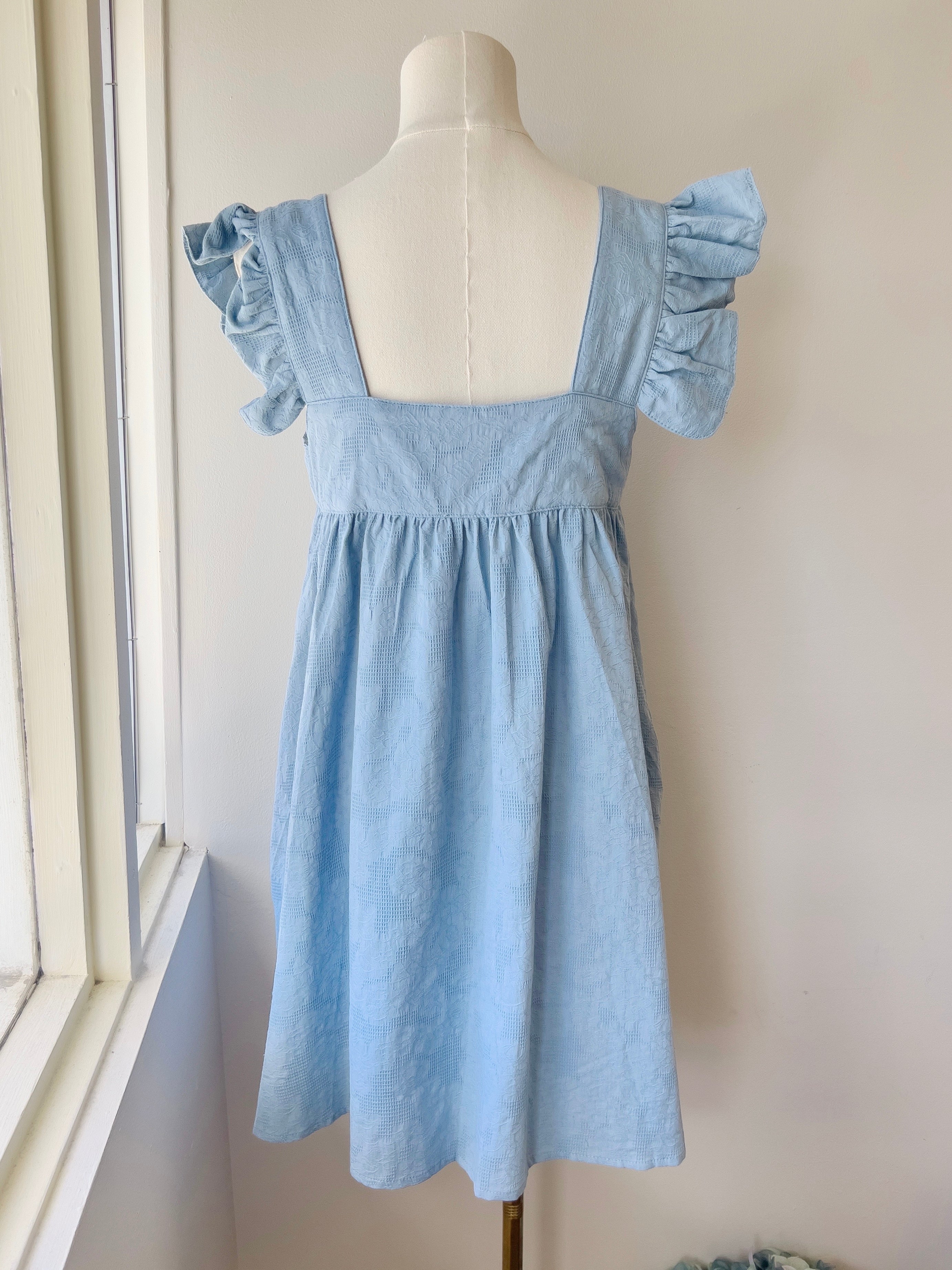 Ruffle Sleeve Baby Doll Dress