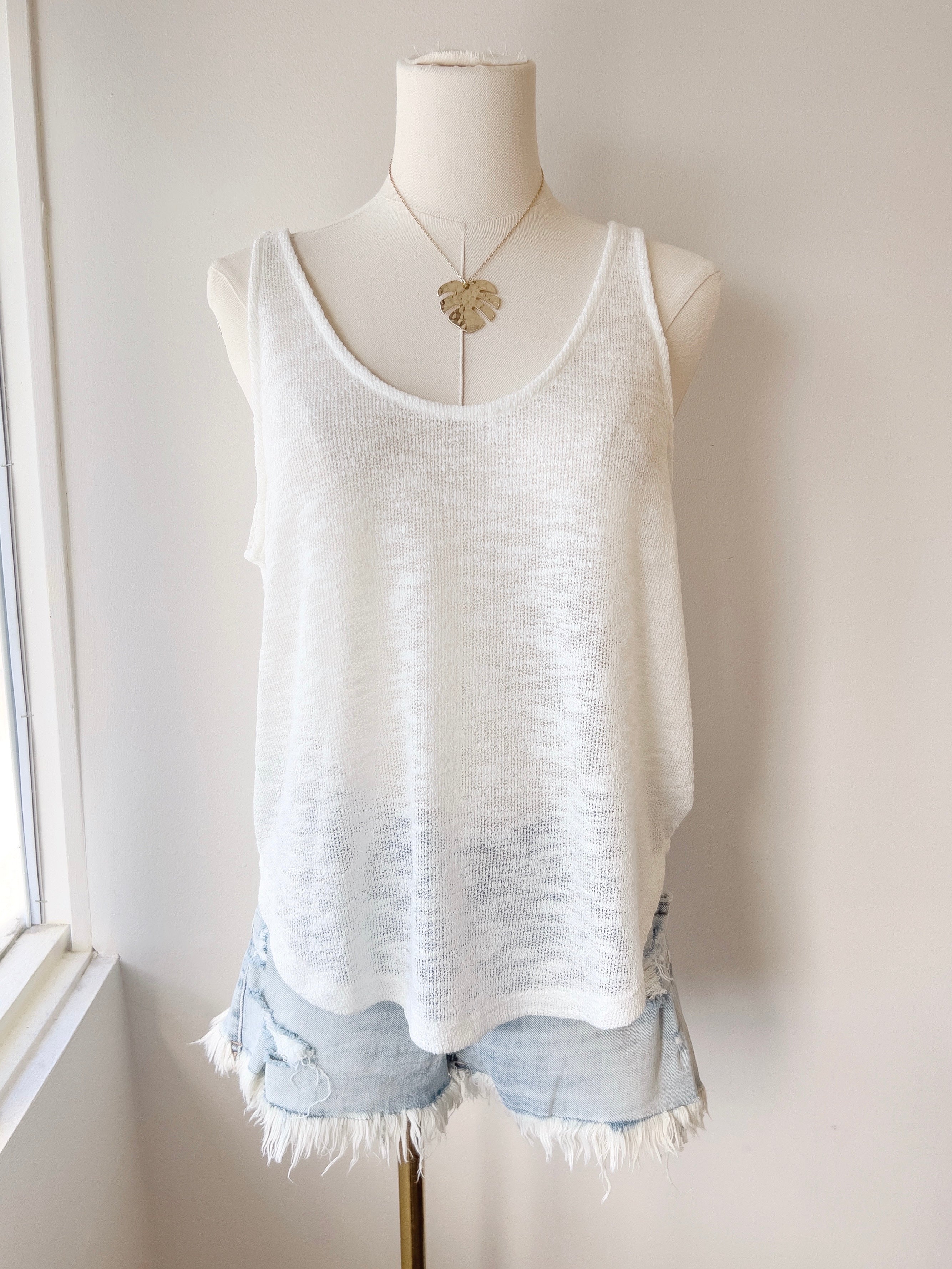 Knit Low Back Tank