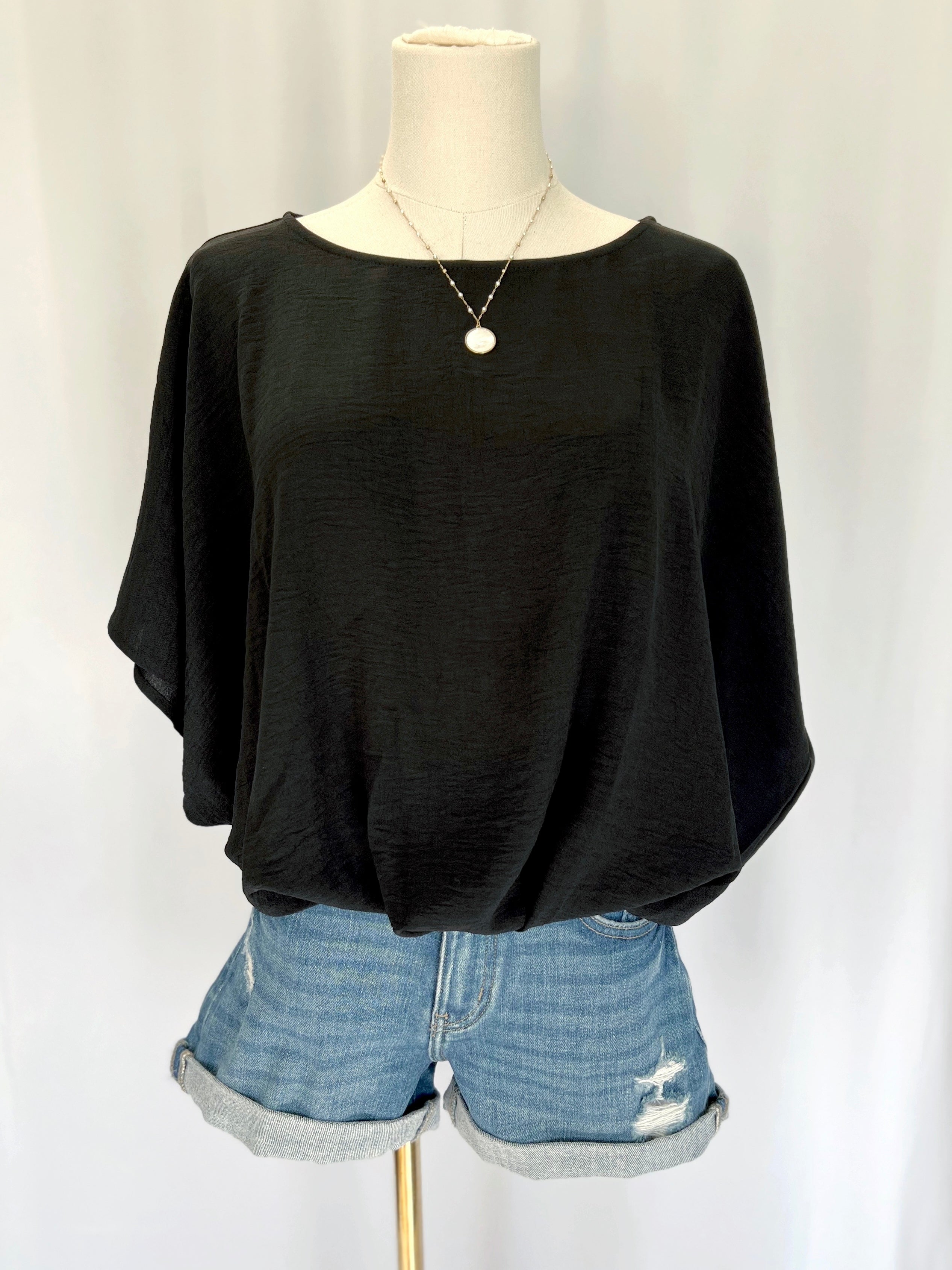 Round Neck Dolman Top
