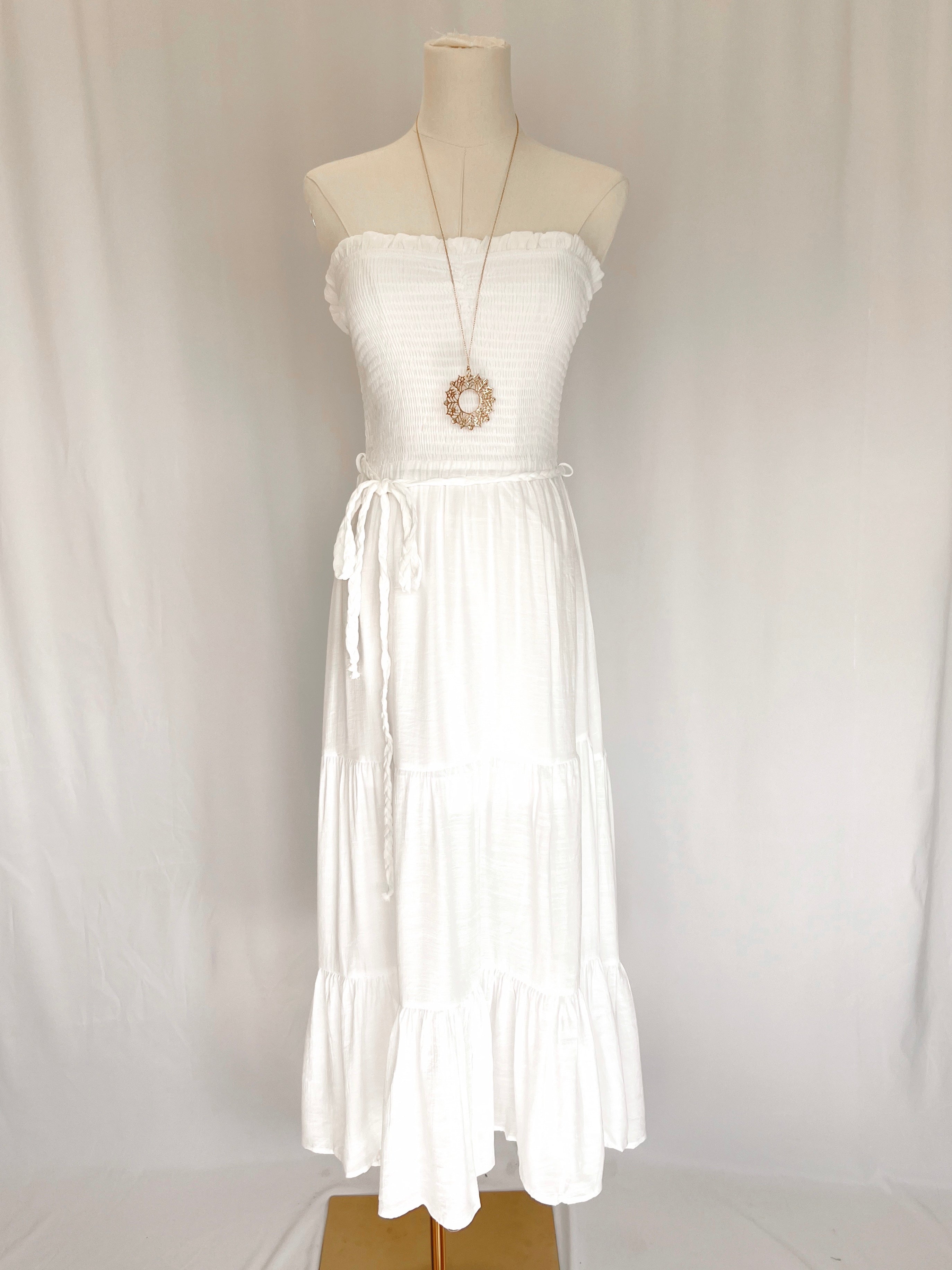 Braided Belt Maxi Dress