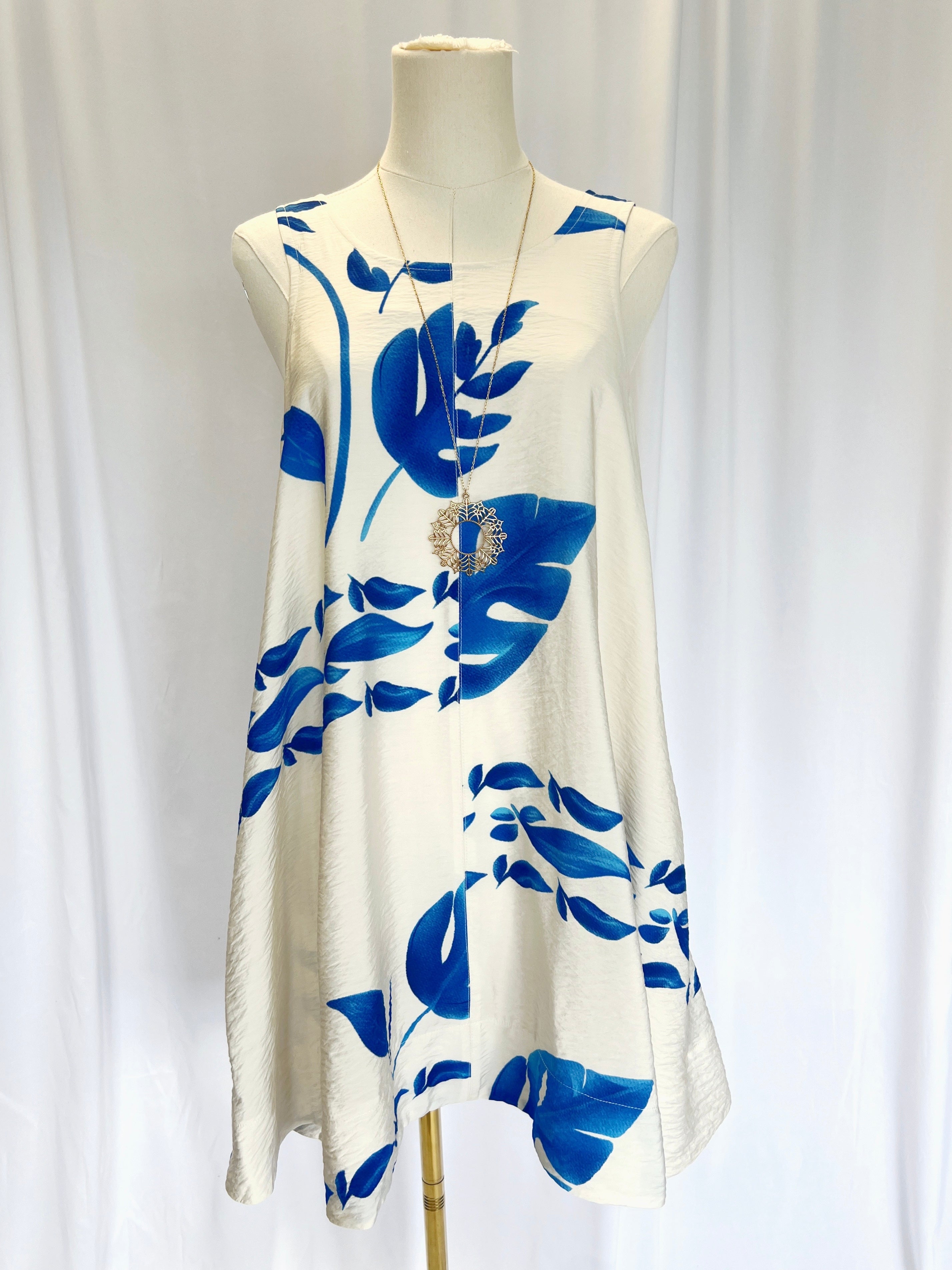 Watercolor Monstera Swing Dress
