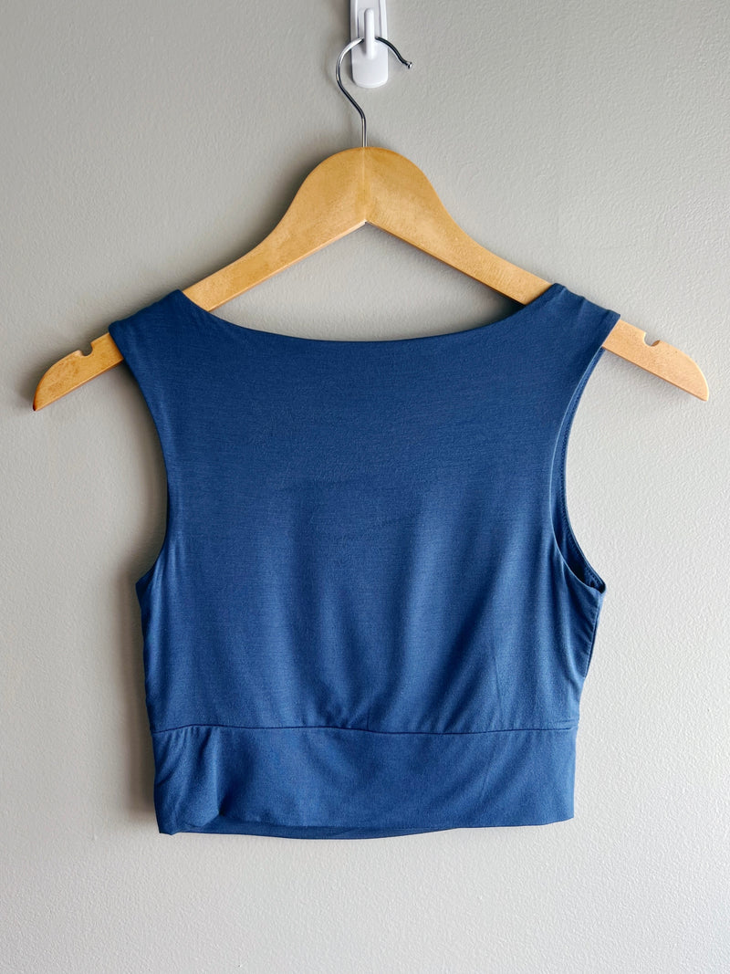 High Neck Scoop Crop Tank (4 colors)