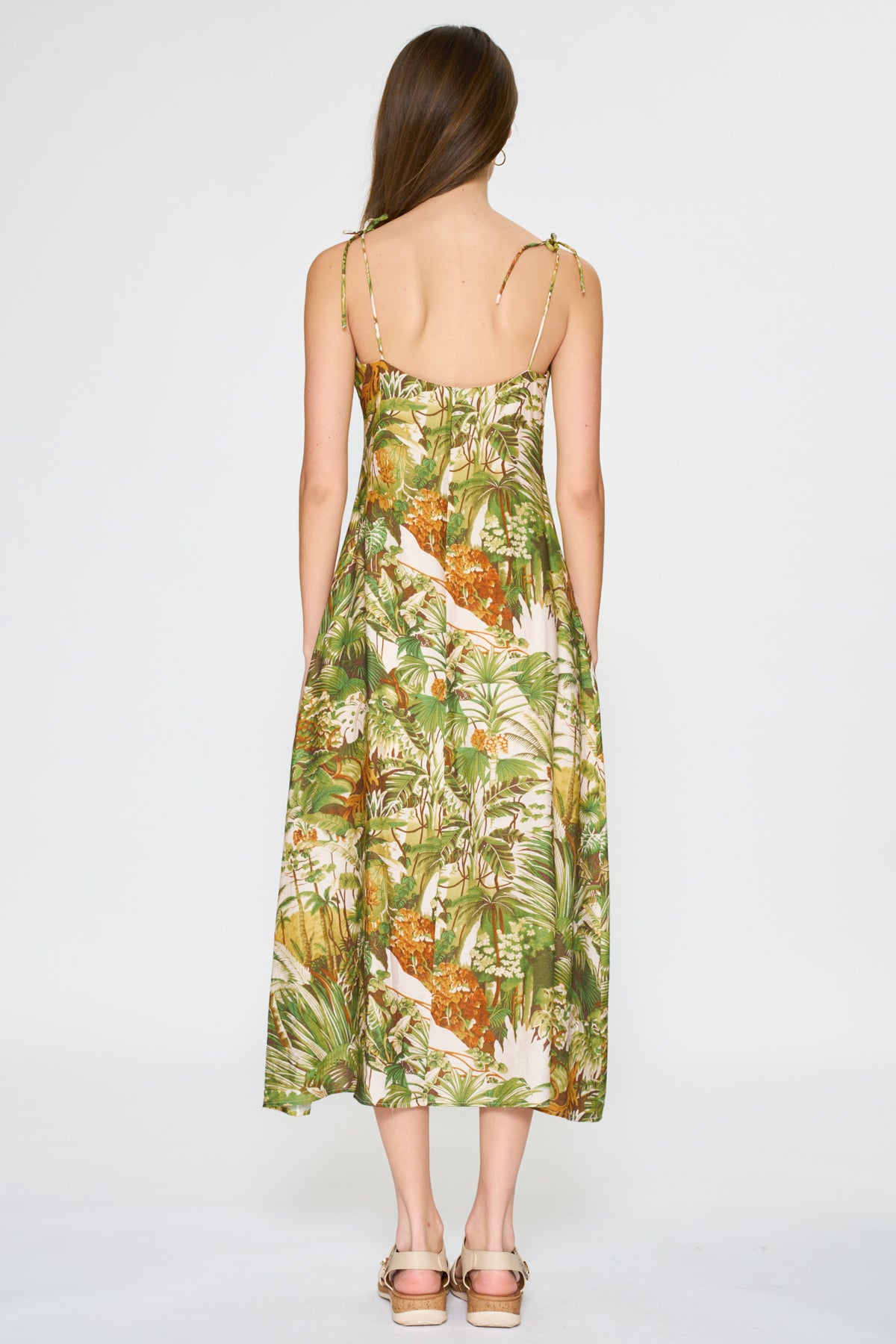 Jungle Print Midi Dress