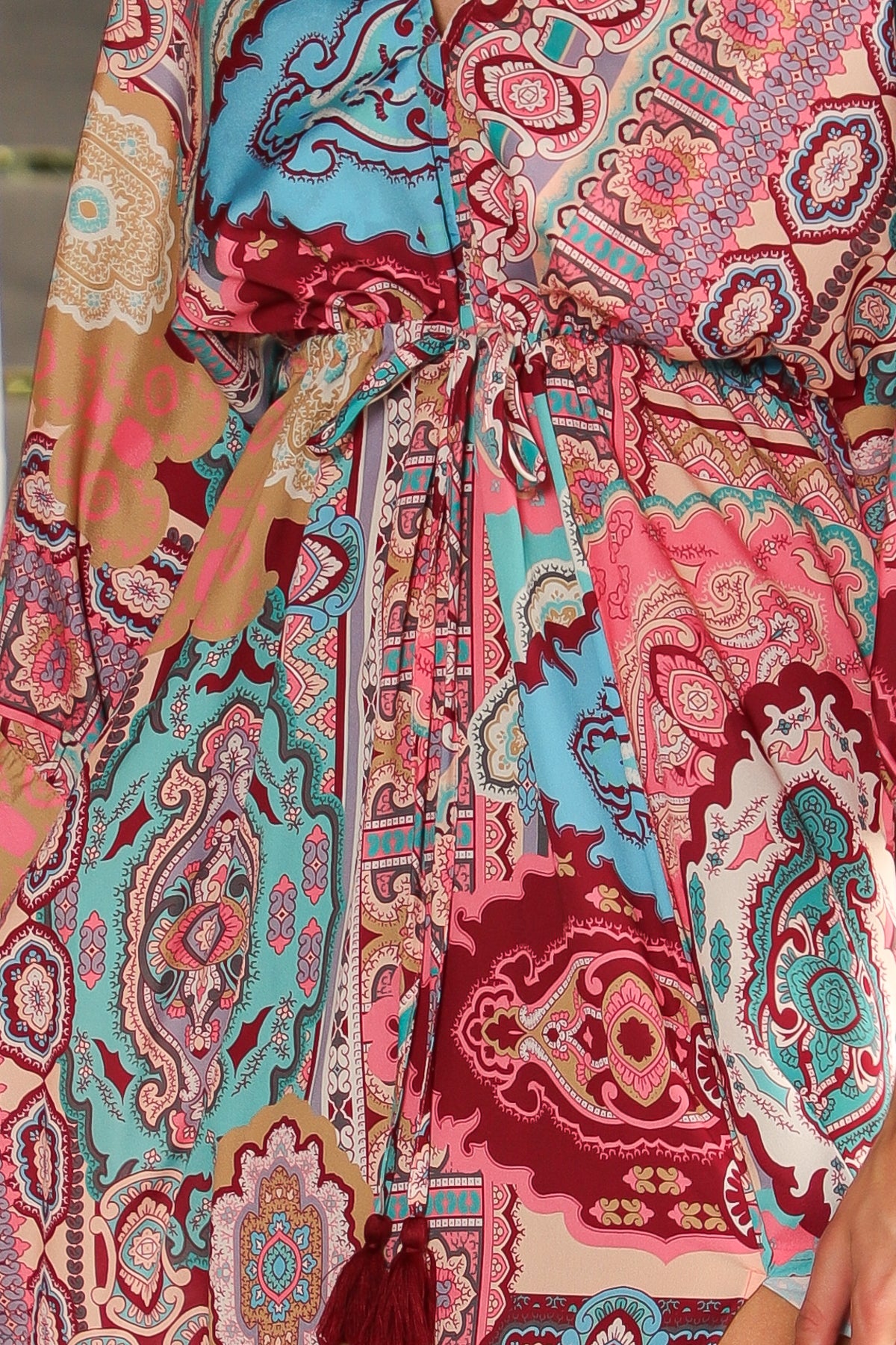 Dolman Tie Waist Maxi Dress