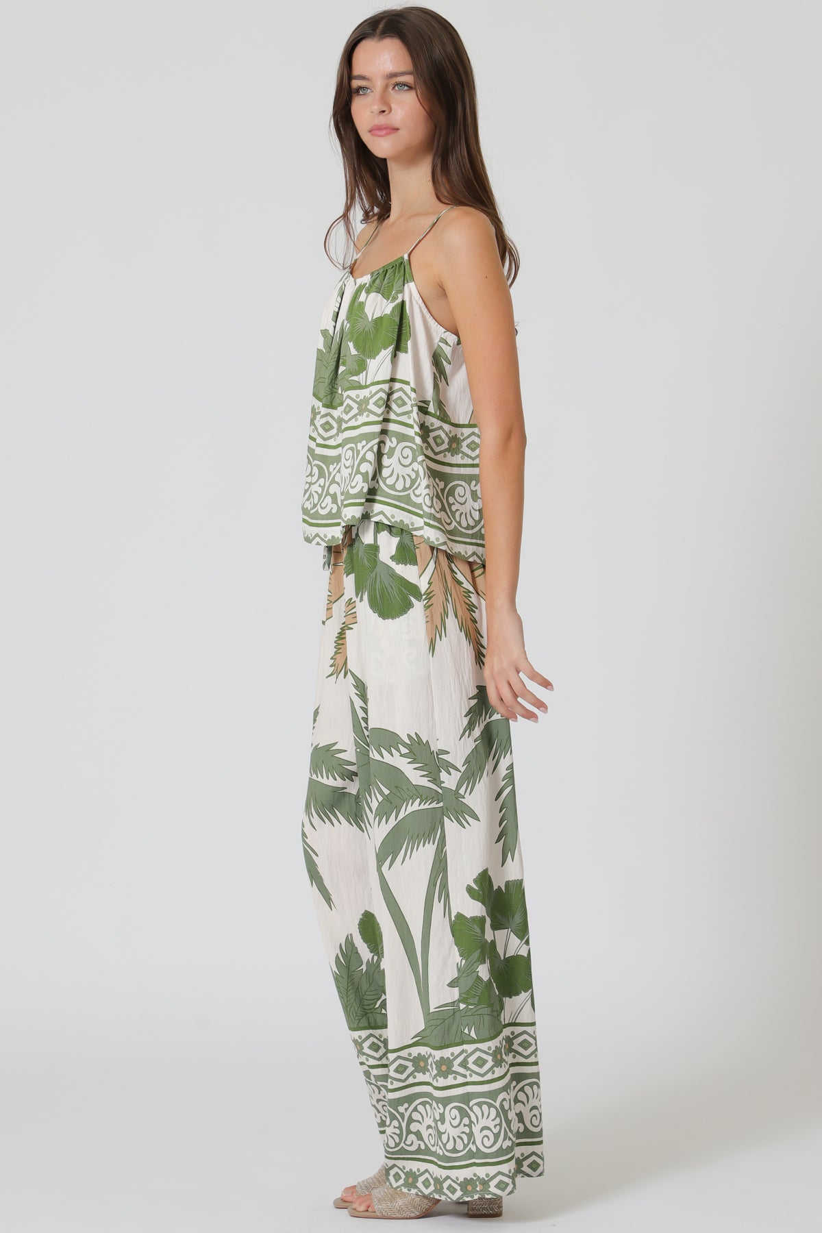 Palm Print Cami Top and Pant Set (sold separately)