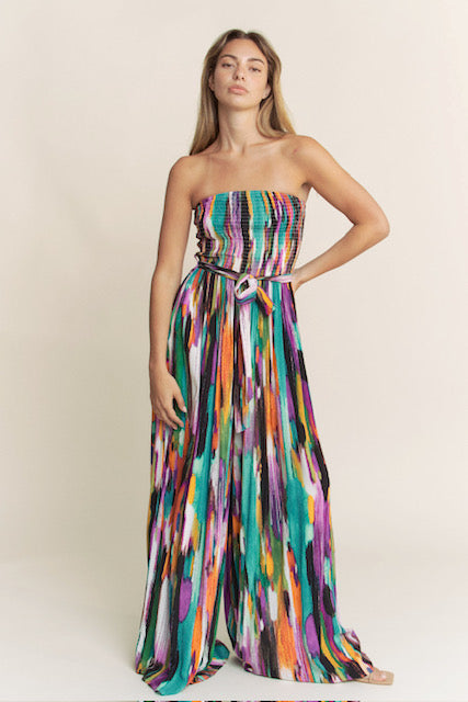 Painted Smock Tube Jumpsuit