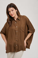 Satin Oversized Shirt (2 colors)