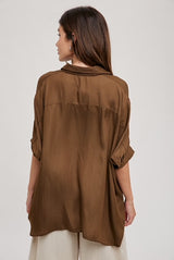 Satin Oversized Shirt (2 colors)