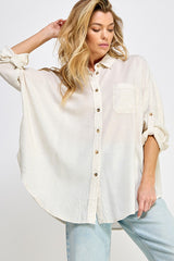 Oversize Button Up Top
