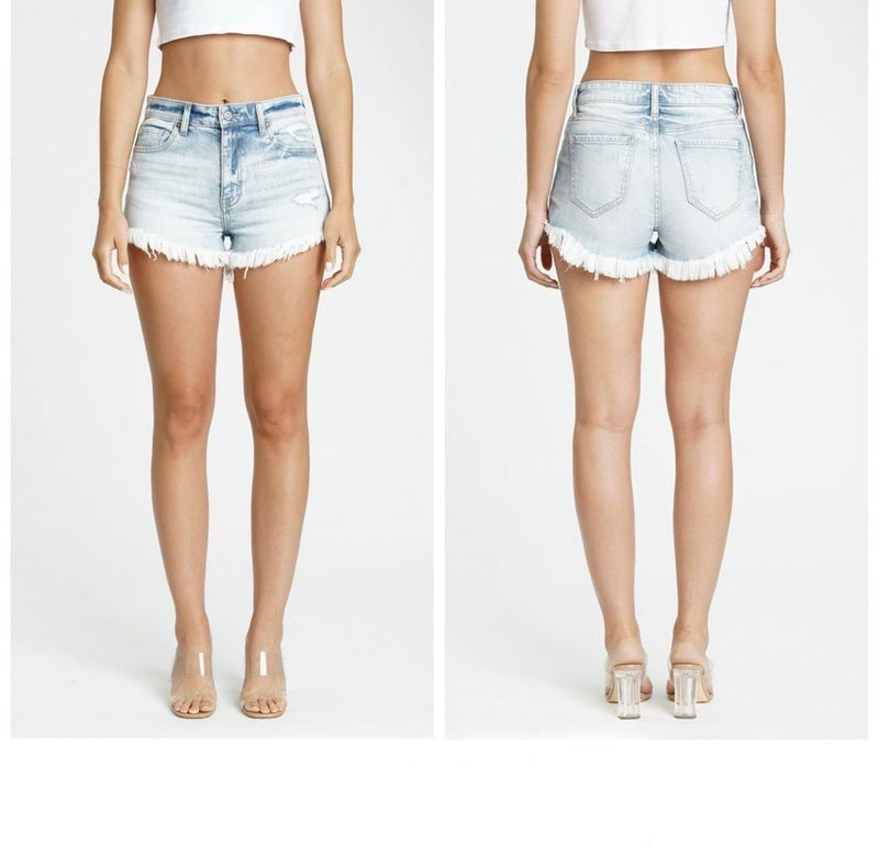 Lulu High Rise Cut Off Shorts