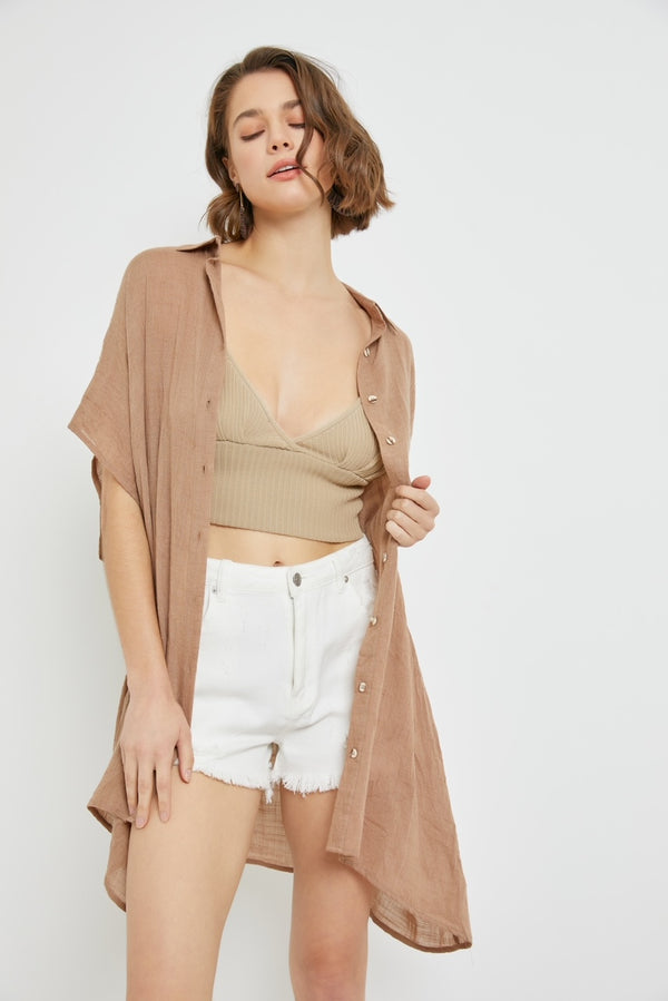Button Down Longline Shirt (3 colors)