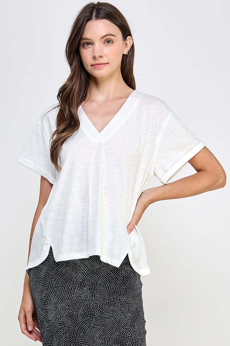 V-Neck Boxy Tee