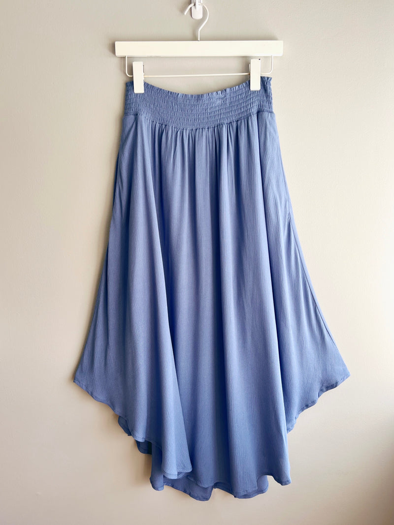 Smocked Curve Hem Skirt (3 colors)