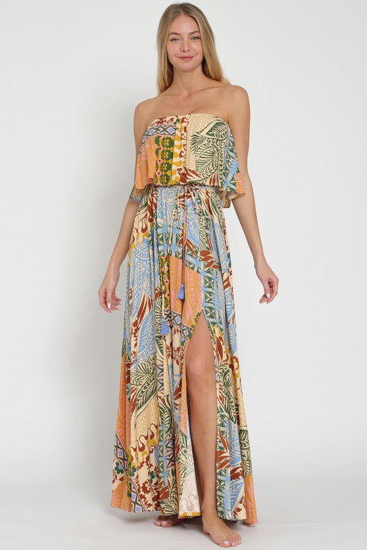 Patchwork Tube Maxi Dress (PRE-ORDER ONLY)