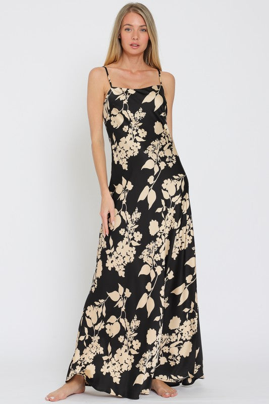 Floral Square Neck Maxi Dress