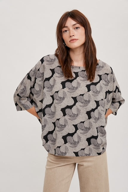 Abstract 3/4 Sleeve Top (PRE-ORDER ONLY)