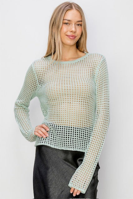 Net Knit Sweater (2 colors) (PRE-ORDER ONLY)