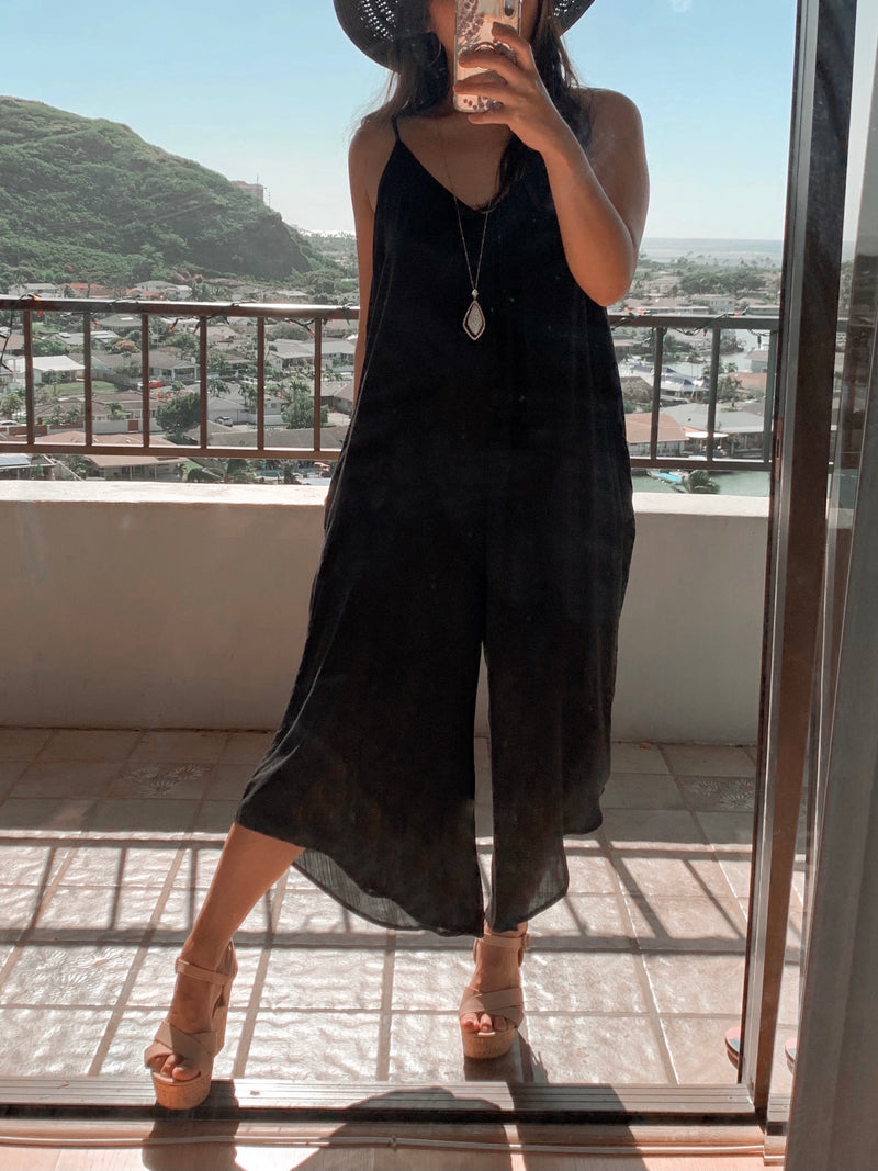 Loose Fit Lounge Jumpsuit (SAGE & BLACK RESTOCK)