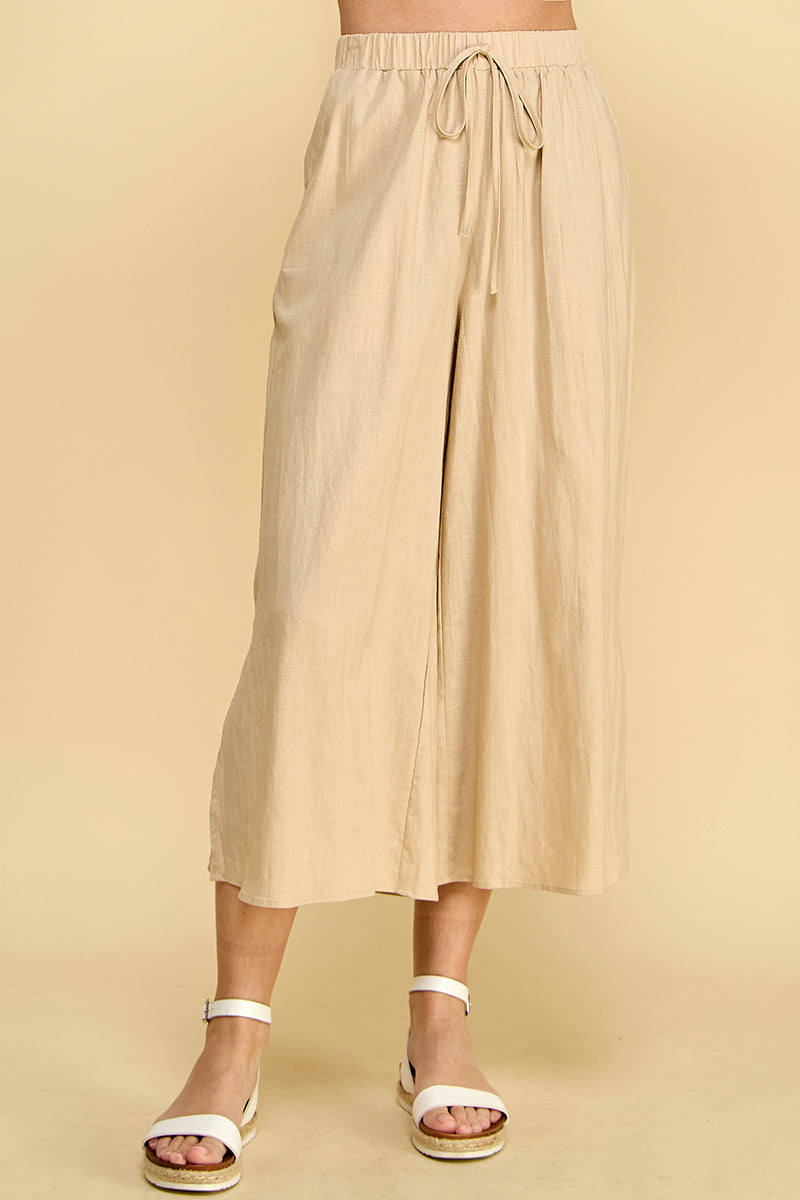 Linen Side Slit Pants (4 colors)