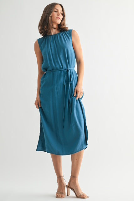 Tie Waist Midi Dress