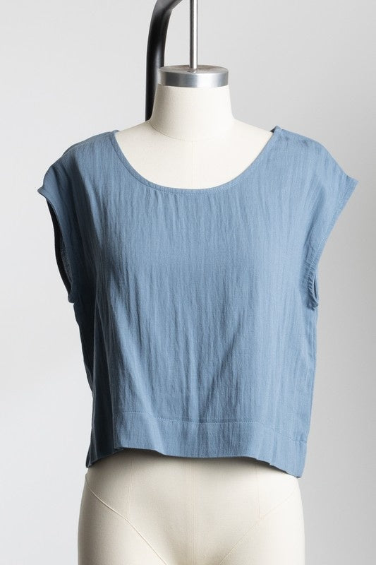 Round Neck Boxy Top