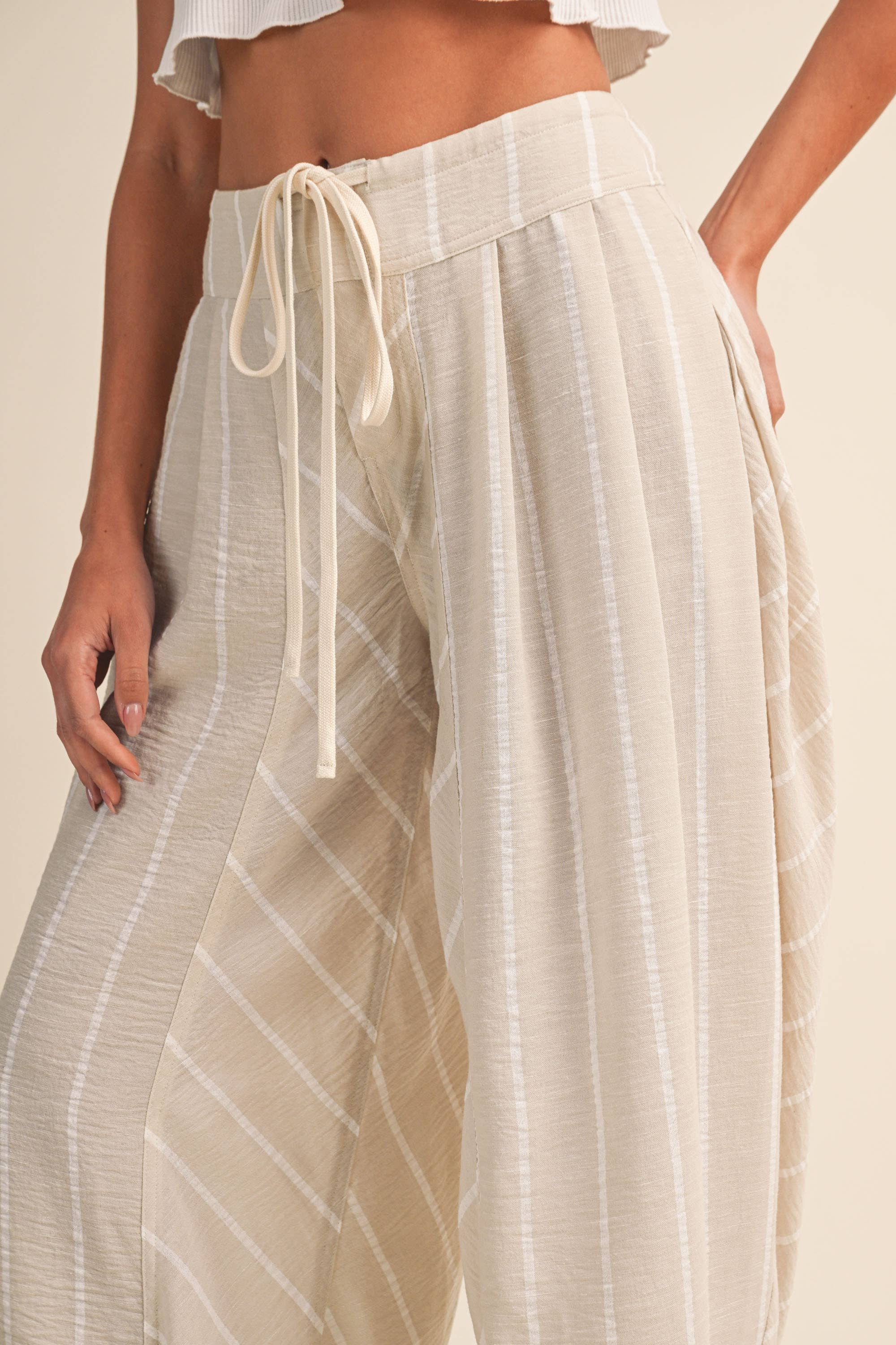 Multi Stripe Wide Leg Pants