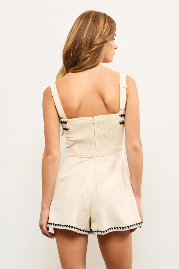 Crochet Trim Romper