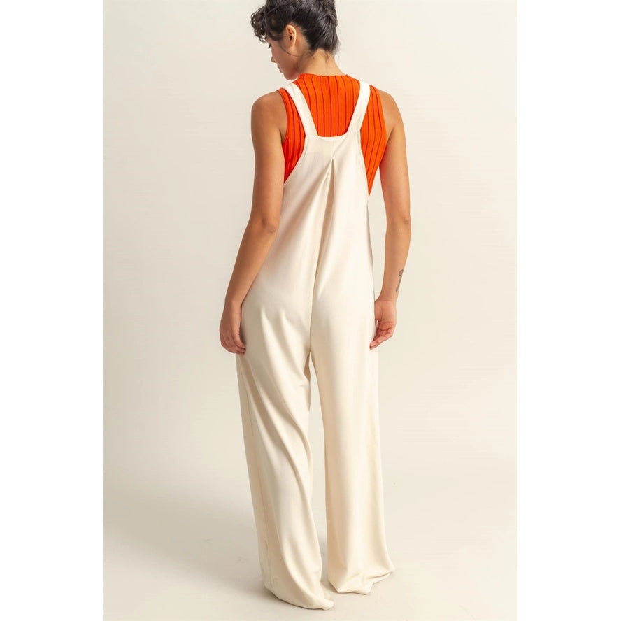 Apron Wide Leg Jumpsuit