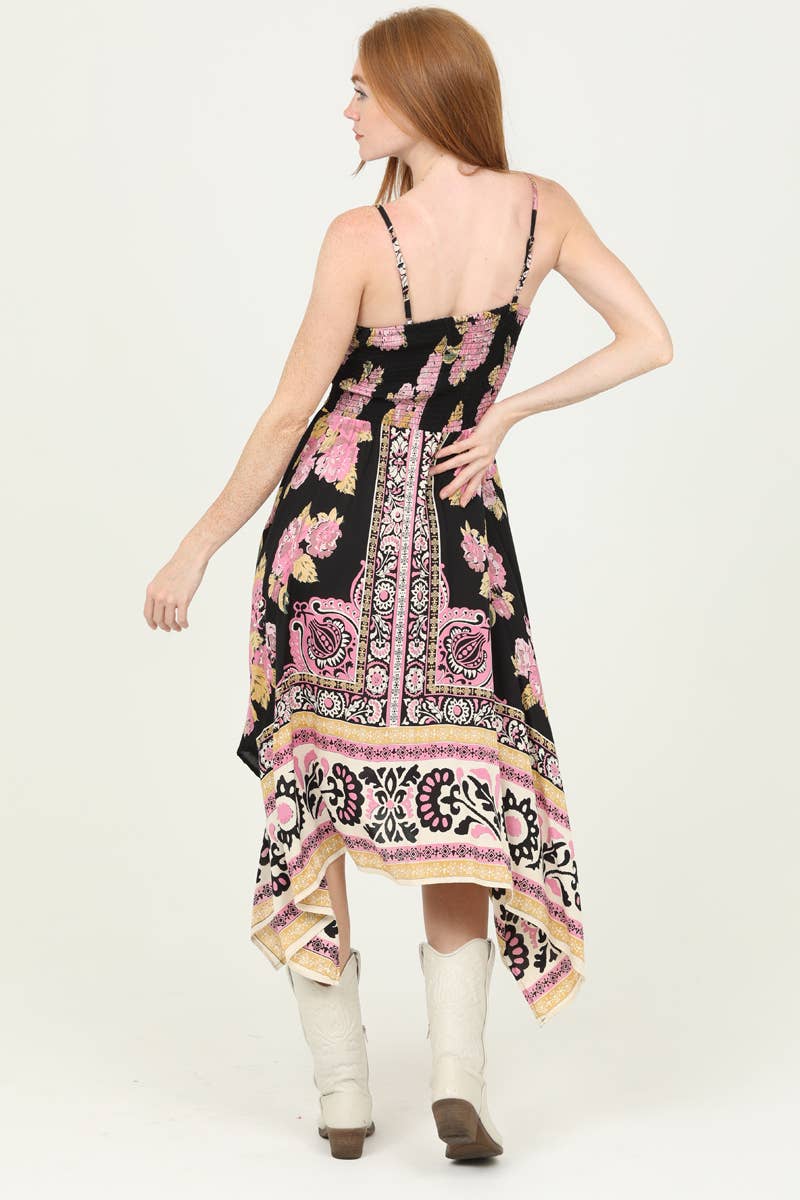 Patchwork Hanky Hem Maxi Dress