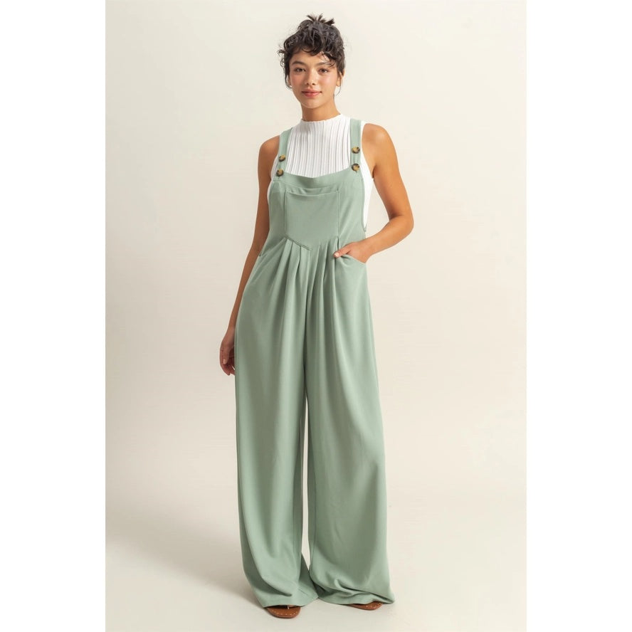 Apron Wide Leg Jumpsuit