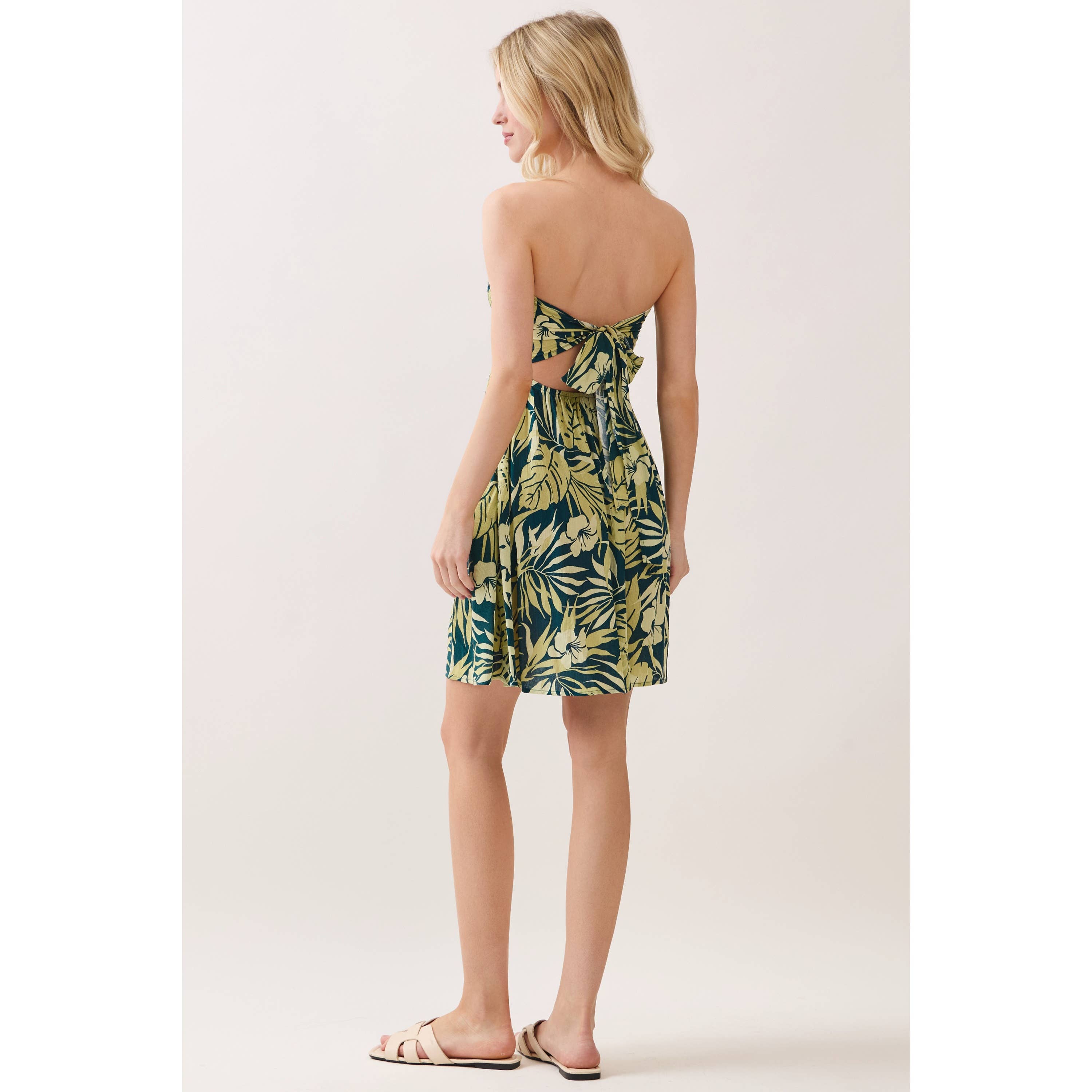 Smocked Tube Mini Dress