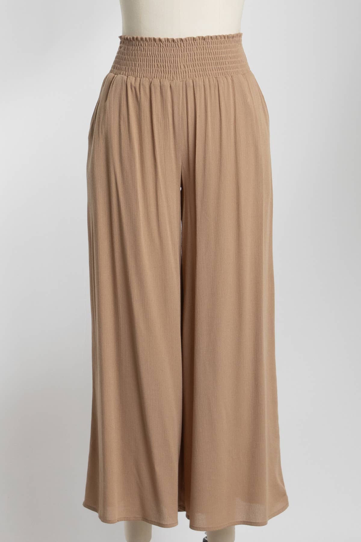 Solid Wide Leg Pants