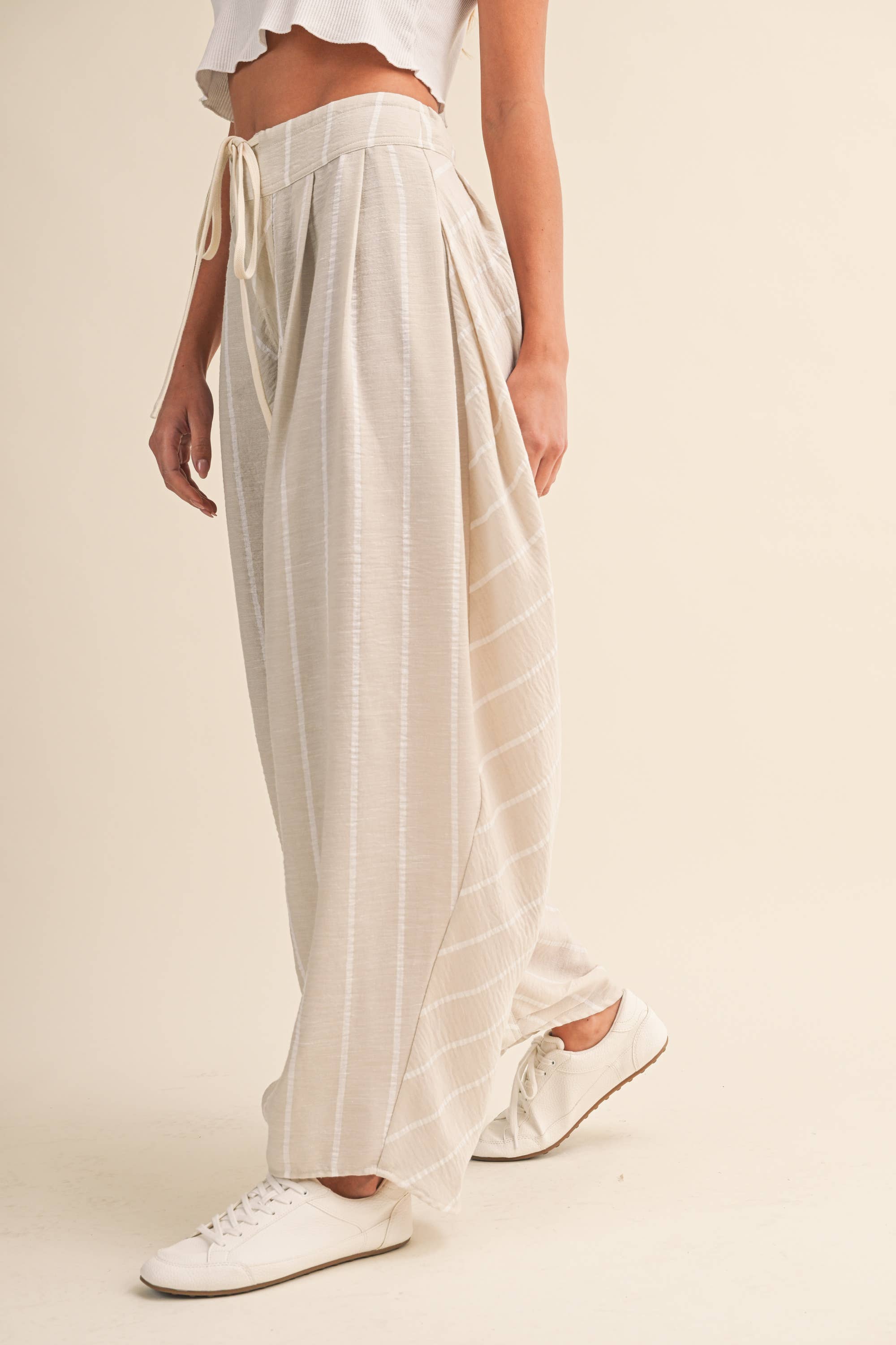 Multi Stripe Wide Leg Pants