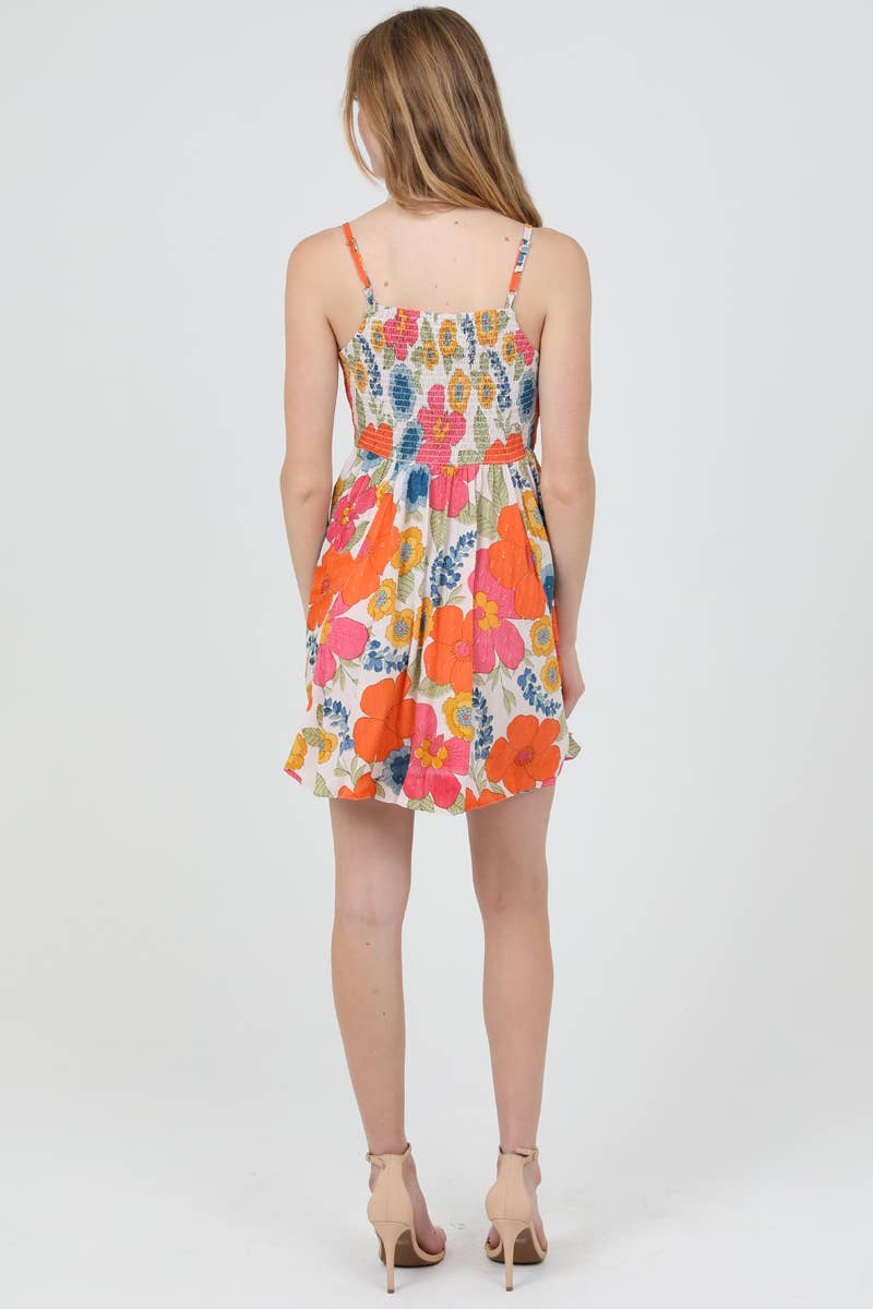 Notch Front Floral Sundress